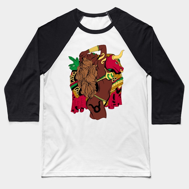 Taurus Beauty - Nubian Edition Baseball T-Shirt by kenallouis